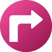 Turn Right Icon Style vector