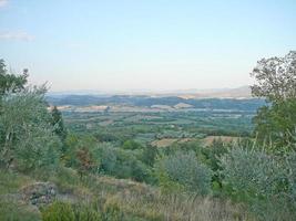 vista de la necrópolis sarteano necrópolis delle pianacce , toscana, foto