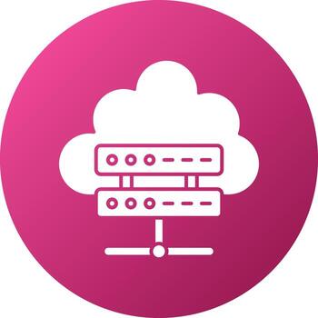 estilo de icono de computación en la nube vector