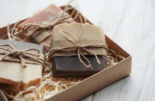 Handmade soap bars photo