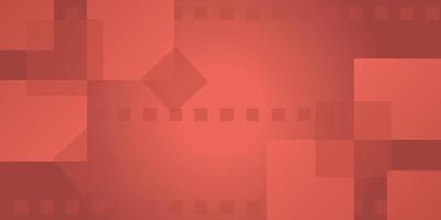 Abstract light burning red blurry background with geometric objects. vector