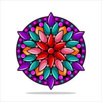 Modern mandala art vector design with a beautiful mix of colors Free Vector
