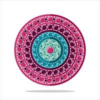 Modern mandala art vector design with a beautiful mix of colors Free Vector