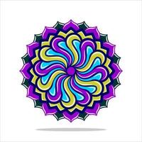 Modern mandala art vector design with a beautiful mix of colors Free Vector