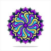 diseño de vector de arte mandala moderno con una hermosa mezcla de colores vector gratis