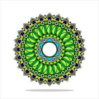 Modern mandala art vector design with a beautiful mix of colors Free Vector