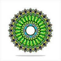 Modern mandala art vector design with a beautiful mix of colors Free Vector