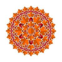 Modern mandala art vector design with a beautiful mix of colors Free Vector