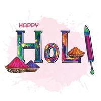 Holi celebration colorful splash for indian festival background vector