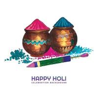 Indian holi traditional festival of colors card background vector