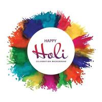 festival tradicional indio holi de fondo de tarjeta de colores vector