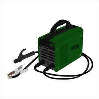 Green welding machine. vector