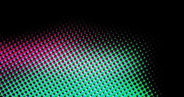 abstract light pink and blue dots grid halftone wave futuristic twisted pattern with circle minimalism geometry texture on black. photo