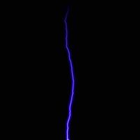 abstract dark blue lighting natural thunder realistic magic overlay bright glowing effect on black. photo