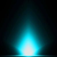 abstract light blue spotlight warm ray light effect overlay realistic falling snowflakes pattern on black. photo