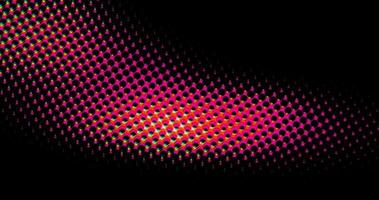 abstract light pink and blue dots grid halftone wave futuristic twisted pattern with circle minimalism geometry texture on black. photo