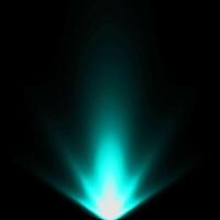 abstract light blue spotlight warm ray light effect overlay realistic falling snowflakes pattern on black. photo