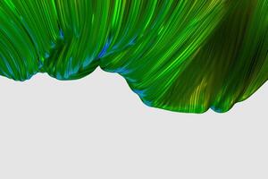 abstract light green wavy striped dynamic surface modern futuristic overlay curve geometry distortion pattern. photo