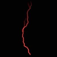 abstract dark red lighting natural thunder realistic magic overlay bright glowing effect on black. photo