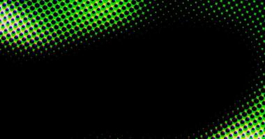 abstract light green dots grid halftone wave futuristic twisted pattern with circle minimalism geometry texture on black. photo