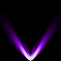 abstract light purple spotlight warm ray light effect overlay realistic falling snowflakes pattern on black. photo