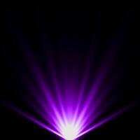 abstract light purple spotlight warm ray light effect overlay realistic falling snowflakes pattern on black. photo