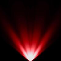 abstract light red spotlight warm ray light effect overlay realistic falling snowflakes pattern on black. photo