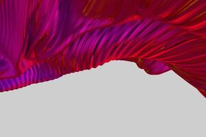 abstract red and purple wavy striped dynamic surface modern futuristic overlay curve geometry distortion pattern on white. photo