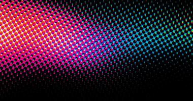 abstract light pink and blue dots grid halftone wave futuristic twisted pattern with circle minimalism geometry texture on black. photo