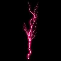 abstract light pink lighting natural thunder realistic magic overlay bright glowing effect on black. photo