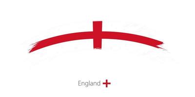 Flag of England in rounded grunge brush stroke. vector