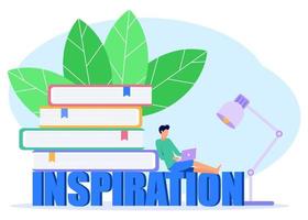 Illustration vector graphic cartoon character of inspiration