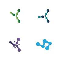 molecule logo vector