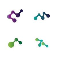 molecule logo vector