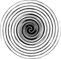 Abstract black and white Spiral with texture vector