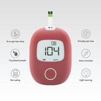 Realistic blood glucose testing device vector