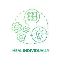 Recover personally concept icon. Collect and manage your thoughts. Assess individual needs. Introspection abstract idea thin line illustration. Vector isolated outline color drawing