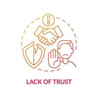 Relationships without trust concept icon. Unreliable and lying partner. Constant accusation. Honesty issues abstract idea thin line illustration. Vector isolated outline color drawing