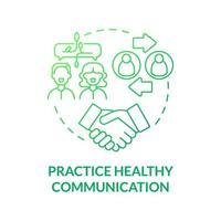 Start healthy communication concept icon. Find active and reflective listener. Mutually pleasant relationships abstract idea thin line illustration. Vector isolated outline color drawing