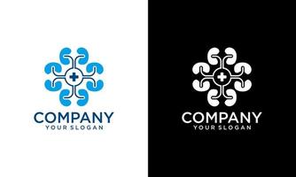 Kidney care vector logo template. This design uses blue color, circle kidney health care logo, symbol, icon design template