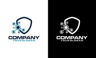 Shield Tech Logo Design Template, Element Design, Vector Design