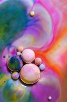 Macro photography of colorful bubbles photo