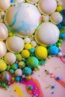 Macro photography of colorful bubbles photo