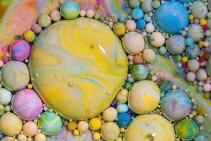 Macro photography of colorful bubbles photo