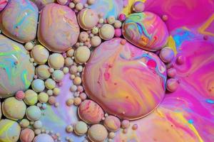 Macro photography of colorful bubbles photo