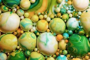 Macro photography of colorful bubbles photo