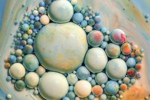 Macro photography of colorful bubbles photo