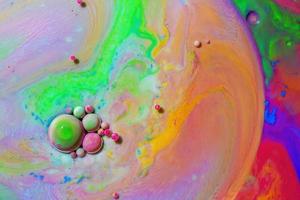 Macro photography of colorful bubbles photo