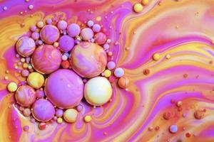 Macro photography of colorful bubbles photo