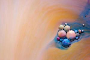 Macro photography of colorful bubbles photo